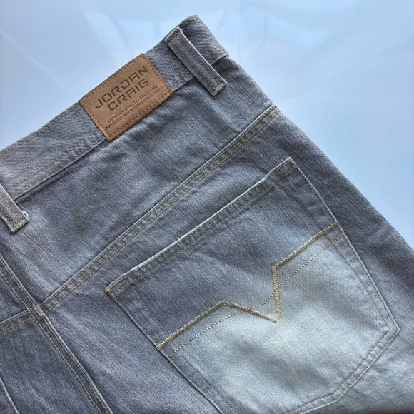 Jordan Craig Jeans Men’s 38x32 Stonewash Gray Denim Streetwear Baggy Grunge - Picture 15 of 16